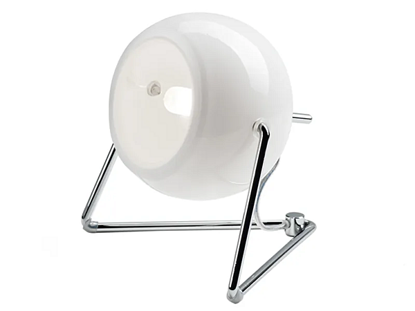 Adjustable Table Lamp Chrome Plated Fabbian Beluga White factory Fabbian from Italy. Foto №1