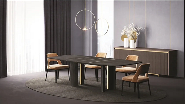 Rectangular extending oak table CASA +39 TORII ETO002 factory ENCORE (by CASA +39) from Italy. Foto №4