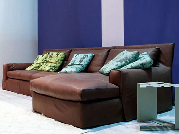 Three-Seater Sofa with Upholstered Back ERBA ITALIA Notturno factory ERBA ITALIA from Italy. Foto №6