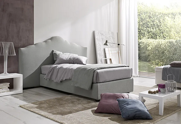 Full size upholstered storage bed Elettra Duomo Design factory Duomo Design from Italy. Foto №3