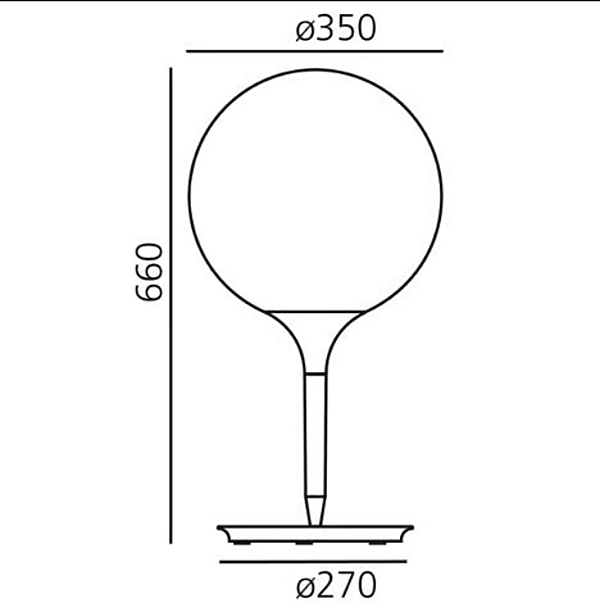 Blown Glass Table Lamp Artemide Castore factory Artemide from Italy. Foto №7