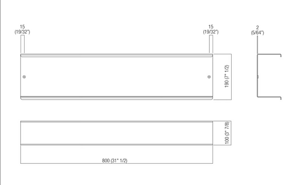 Stainless Steel Bathroom Wall Shelf Mach 2 AGAPE factory Agape from Italy. Foto №7
