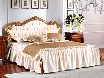 Double bed with tufted headboard fabric MARZORATI Olimpina B Double bed with tufted headboard fabric MARZORATI Olimpina B factory MARZORATI from Italy