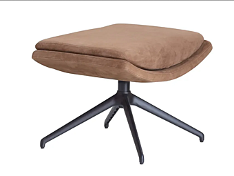 Swivel upholstered leather footstool Potocco Cut 910 PPG 910/PPG