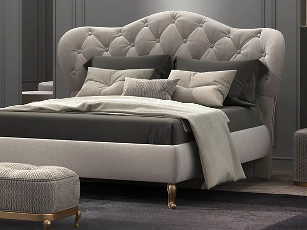 Double bed with tufted backrest CASA +39 FLY C22003, C22004 factory CASA +39 from Italy. Foto №3