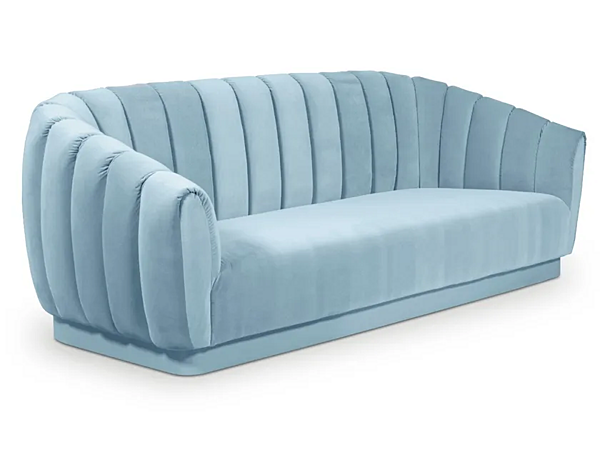 3-seater velvet sofa with soft back BRABBU OREAS factory BRABBU from Italy. Foto №1