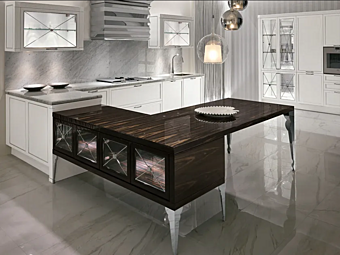 Fitted luxury kitchen with peninsula ASTER CUCINE