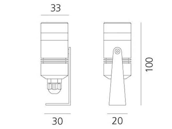 LED Floodlight Mini Spot Aluminium Outdoor Artemide NL702910K0, NL702925K0, NL7029ELK0 factory Artemide from Italy. Foto №4