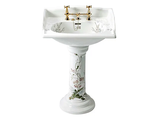 Porcelain Pedestal Washbasin Victorian Garden Gentry Home factory Gentry Home from Italy. Foto №1