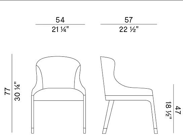 Leather chair with soft back Miura 776 W Potocco 776/W factory POTOCCO from Italy. Foto №3