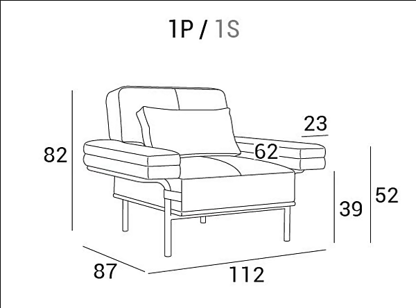 Armchair with armrests upholstered in fabric Adrenalina Leo IMB1070368, IMB1072105, IMB1072106, IMB1072107 factory ADRENALINA from Italy. Foto №6