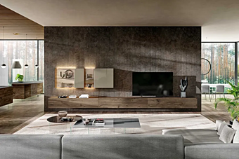 Sectional storage wall LAGO 36E8 1198 factory LAGO from Italy