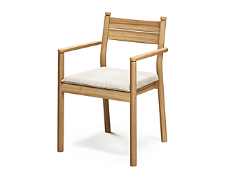 Stackable wooden garden chair with armrests Atmosphera Apache