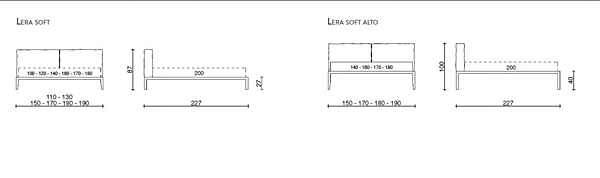 Double bed with upholstered headboard Duomo Design Lera Soft factory Duomo Design from Italy. Foto №5