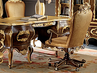 Swivel Executive Chair with Castors 5 Spoke Base Modenese Luxury Interiors 11505 factory MODENESE GASTONE from Italy