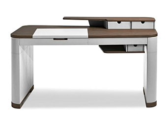 Wood and leather secretary desk with drawers i 4 Mariani Artur