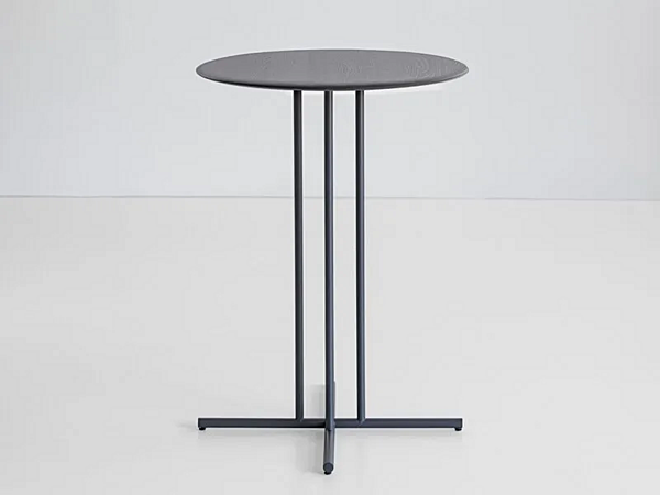 High table round ash and metal Graphic 955 TAC Potocco 955/TAC factory POTOCCO from Italy. Foto №2