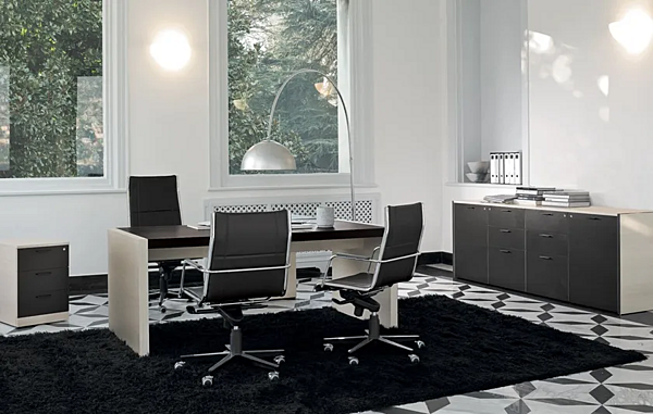 L-shaped wooden executive desk with drawers i 4 Mariani Blade factory i 4 Mariani from Italy. Foto №4