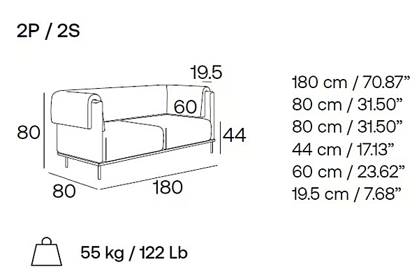 2-seater modular sofa with polyurethane upholstery Ombra Adrenalina IMB1072995, IMB1072179 factory ADRENALINA from Italy. Foto №5