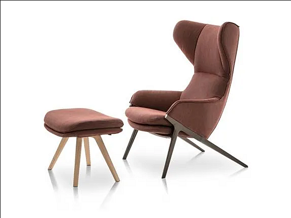Fabric armchair with headrest CASSINA P22 factory CASSINA from Italy. Foto №2