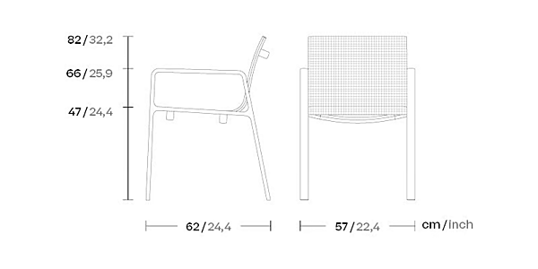 Stackable upholstered garden chair KETTAL Park Life factory KETTAL from Italy. Foto №3