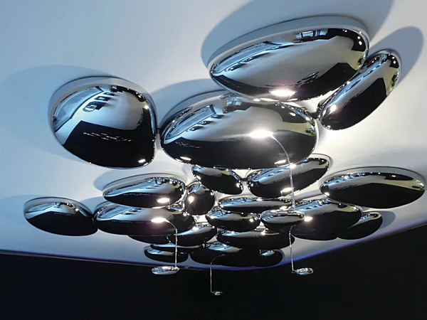 Aluminium ceiling lamp Skydro Artemide 1245W10A, 1245110A factory Artemide from Italy. Foto №3