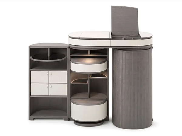 Wooden cabinet with integrated lighting GIORGETTI Houdini 50120, 50130 factory GIORGETTI from Italy. Foto №3