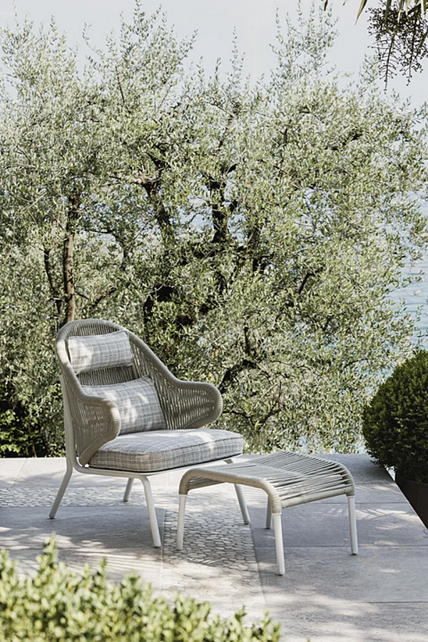 Garden armchair with armrests in rope and fabric Atmosphera Agave factory ATMOSPHERA from Italy. Foto №3