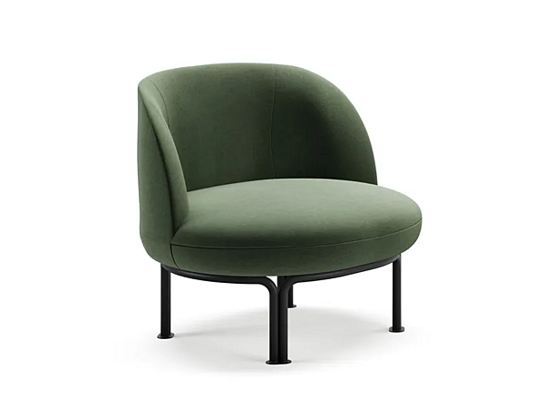 Fabric Easy Chair with Armrests Merge INNOVA Imbottiti factory Innova Imbottiti from Italy. Foto №1