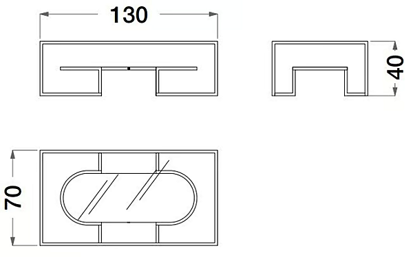 Rectangular glass and metal coffee table Sesto Senso CPRN HOMOOD S576 factory CPRN HOMOOD from Italy. Foto №2