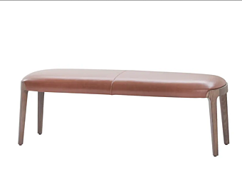 Upholstered leather bench Velis 942 O2 Potocco 942/O2 factory POTOCCO from Italy
