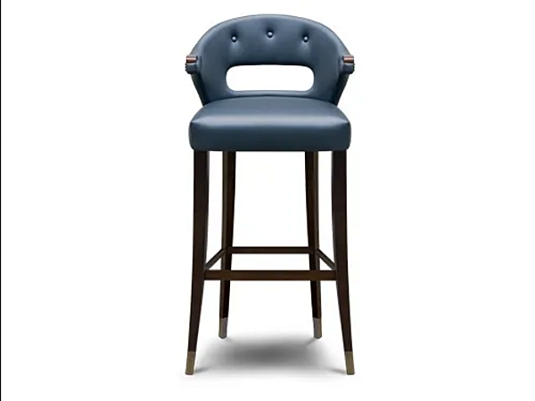 High upholstered stool with back BRABBU Nanook factory BRABBU from Italy. Foto №1