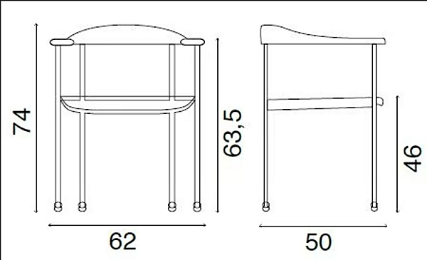 Tanned Leather Armchair with Armrests FASEM P40 factory FASEM from Italy. Foto №9