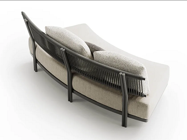 Curved Fabric Garden Sofa for Two Atmosphera Loto factory ATMOSPHERA from Italy. Foto №2