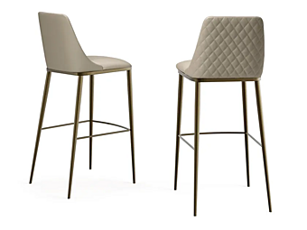 High leather stool with back Eforma Max Diamond High leather stool with back Eforma Max Diamond factory Eforma from Italy