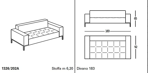 Fabric sofa with soft back ZANOTTA Alfa factory ZANOTTA from Italy. Foto №8