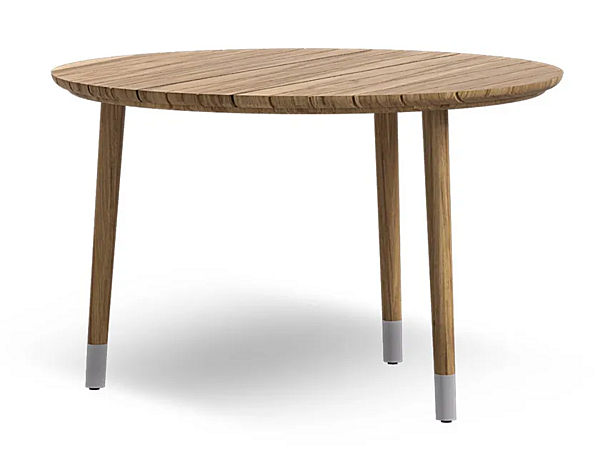 Round low teak garden side table Atmosphera Medusa MU.TC. factory ATMOSPHERA from Italy. Foto №1