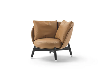 Corner leather armchair Eri FLEXFORM