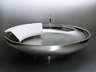 Freestanding Round Stainless Steel Bathtub UFO AGAPE Freestanding Round Stainless Steel Bathtub UFO AGAPE factory Agape from Italy