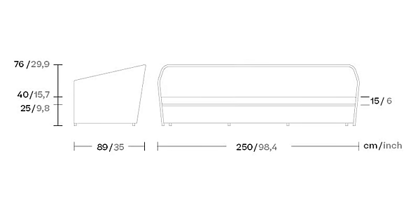 Three-Seater Upholstered Fabric Garden Sofa KETTAL Bitta Lounge factory KETTAL from Italy. Foto №7