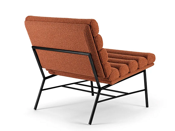 Fabric armchair with soft back Pan Flute Saba factory SABA from Italy. Foto №2