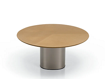Round dining table Holo Pillar Kristalia
