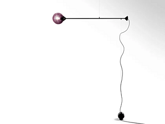 Pendant lamp Kendama GIORGETTI wood and metal