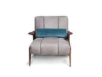 Armchair with armrests in leather or fabric VIBIEFFE 50 Italo