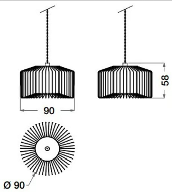 Metal Dragonfly Pendant Lamp CPRN HOMOOD D680, D681 factory CPRN HOMOOD from Italy. Foto №4