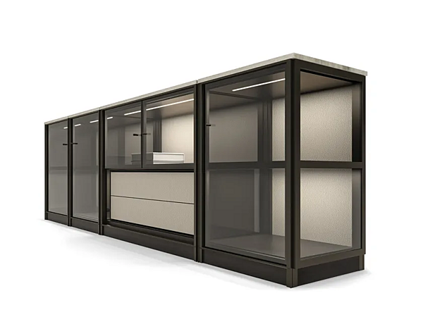 Modular sideboard with integrated lighting GIORGETTI Domus factory GIORGETTI from Italy. Foto №2