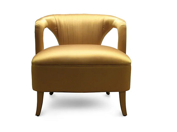 Upholstered Satin Easy Chair with Armrests BRABBU Karoo factory BRABBU from Italy. Foto №2