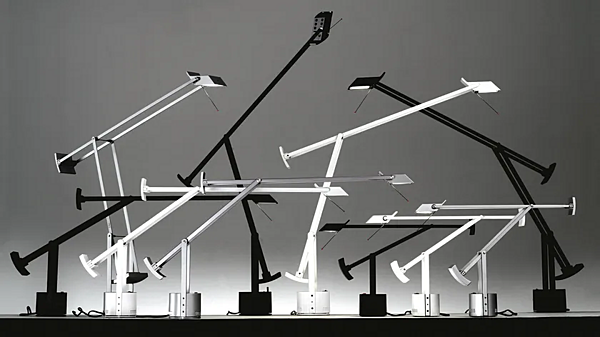 Aluminium Desk Lamp with Swing Arm Tizio Micro Artemide A008100 factory Artemide from Italy. Foto №2