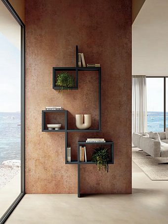 Wall Mounted Wooden Bookcase LAGO Lagolinea 2637 2637 Wall Mounted Wooden Bookcase LAGO Lagolinea 2637 2637 factory LAGO from Italy