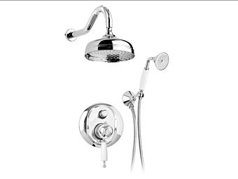 Recessed Steel Shower Set with Diverter Gaia Mobili Canterbury factory GAIA from Italy